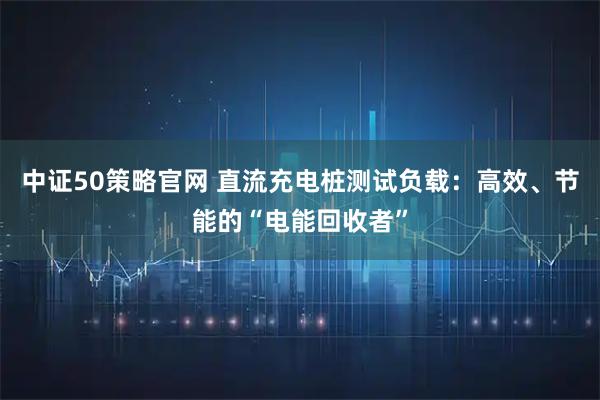 中证50策略官网 直流充电桩测试负载：高效、节能的“电能回收者”