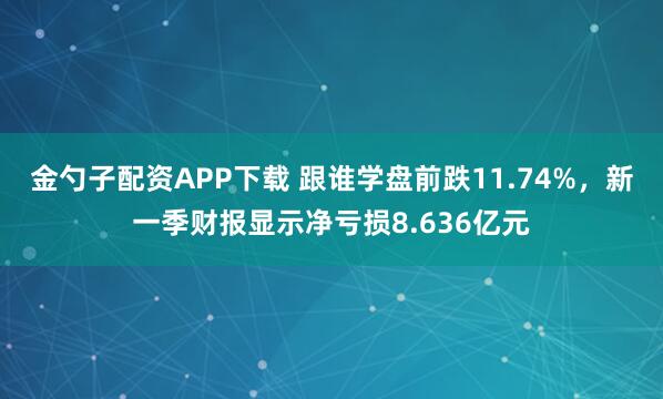 金勺子配资APP下载 跟谁学盘前跌11.74%，新一季财报显示净亏损8.636亿元