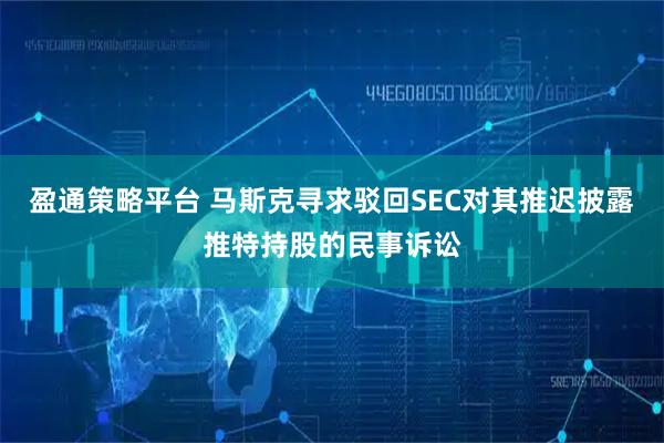 盈通策略平台 马斯克寻求驳回SEC对其推迟披露推特持股的民事诉讼