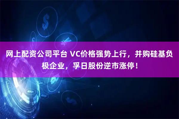 网上配资公司平台 VC价格强势上行，并购硅基负极企业，孚日股份逆市涨停！